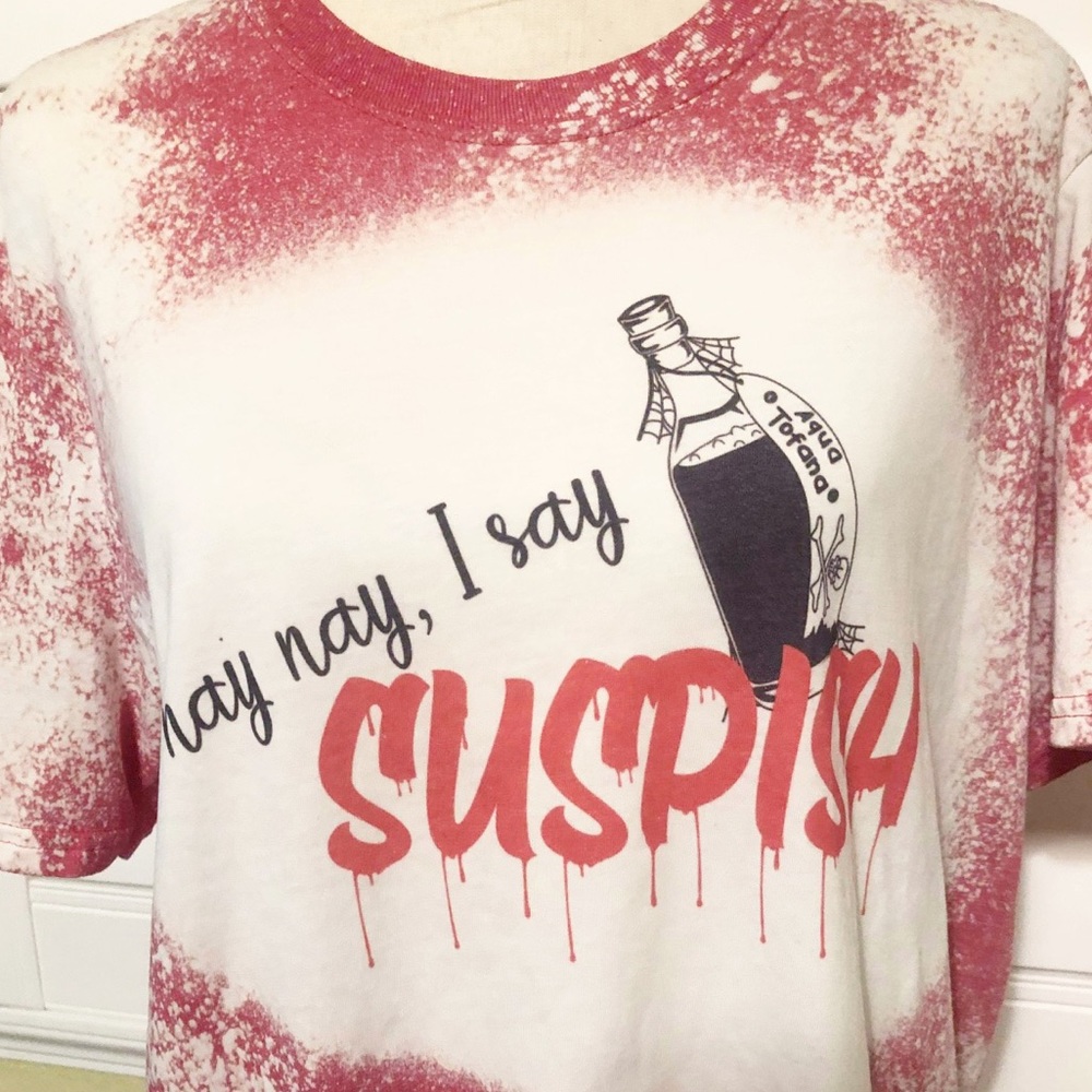 SUSPISH TRUE CRIME Bleach Dye Graphic Tee - Picture 4 of 4